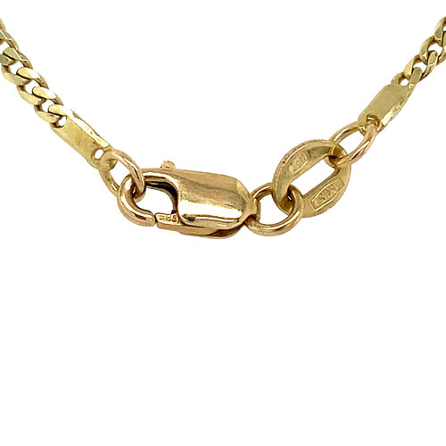 Gold fantasy necklace 45 cm 14 crt