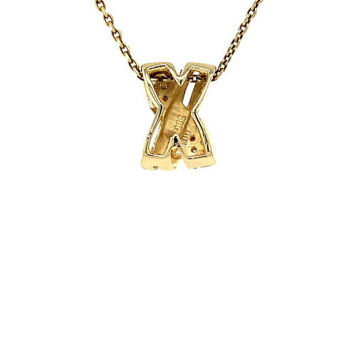 Gold pendant with diamond 14 crt