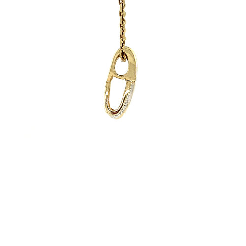 Gold pendant with diamond 14 crt