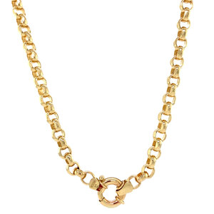 Gouden jasseron collier 45 cm 14 krt