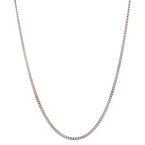 White gold length necklace gourmet 42.5 cm 14 crt