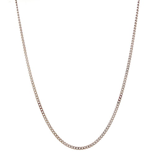 Witgouden lengtecollier gourmet 42.5 cm 14 krt