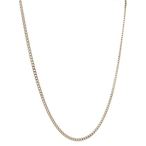 White gold length necklace gourmet 42.5 cm 14 crt