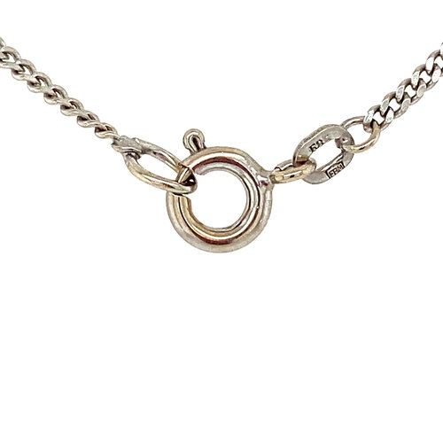 White gold length necklace gourmet 42.5 cm 14 crt