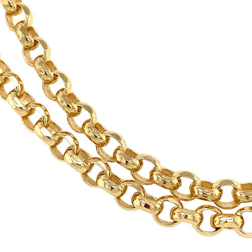 Gold jasseron necklace 45 cm 14 crt