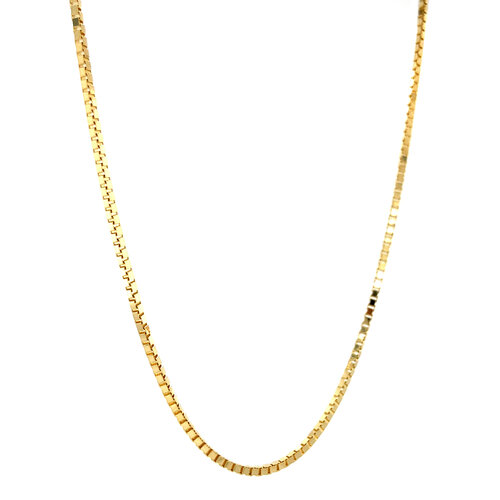 Gold Venetian length necklace 45 cm 14 crt