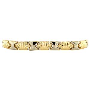 Bicolour gold bracelet 18.5 cm 14 crt