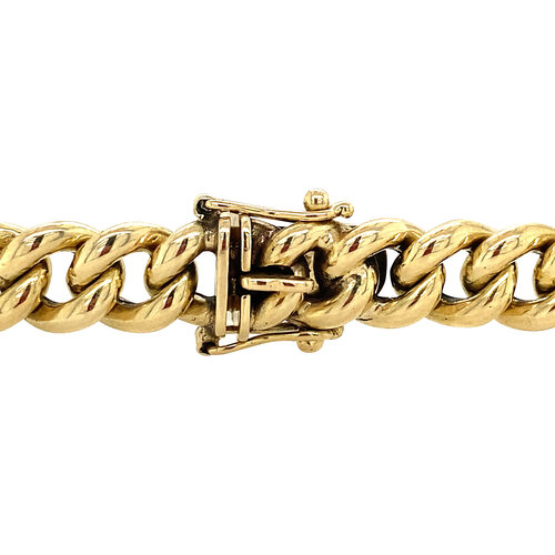Gouden gourmet armband 19.5 cm 14 krt