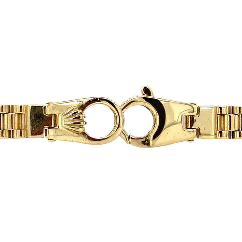 Gold rolex bracelet 21 cm 14 crt