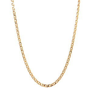 Gold coffee bean necklace 61 cm 14 crt