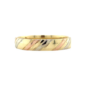 Tricolor gold ring 14 crt