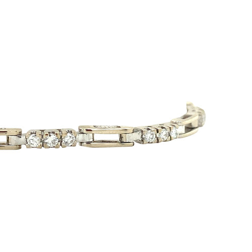 Armband aus Weißgold mit Diamant von 14 Karat