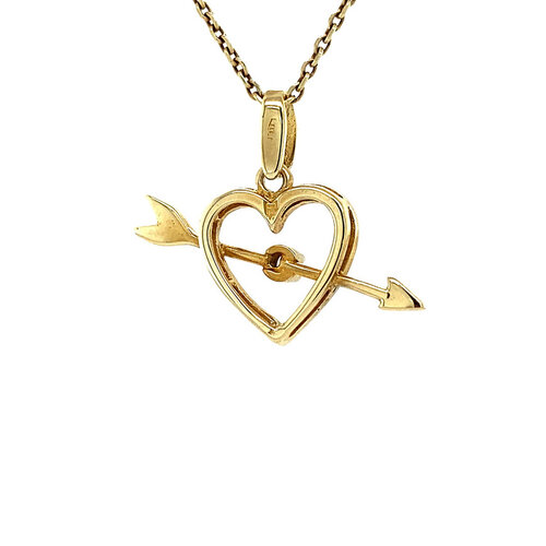 Gold heart pendant 14 crt