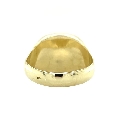 Gold signet ring with onyx 14 crt