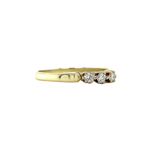 Gouden ring met diamant 14 krt