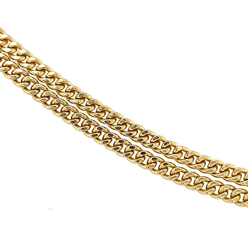 Gouden lengtecollier gourmet 51 cm 14 krt