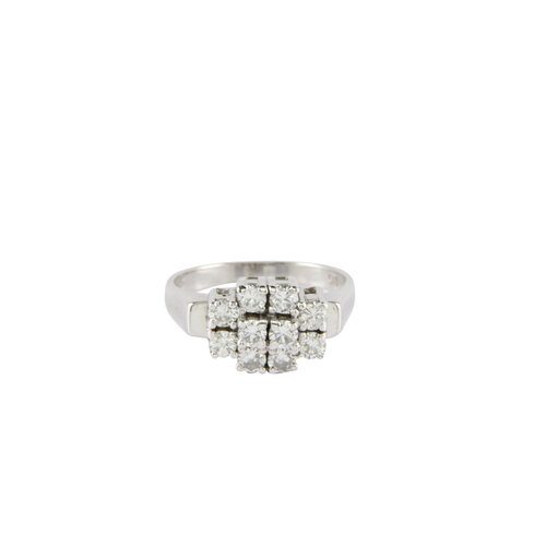 White gold ring with diamond 14 crt