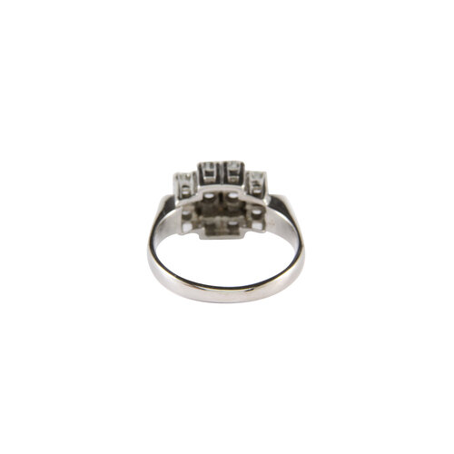 Witgouden ring met diamant 14 krt