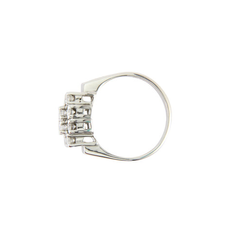 Witgouden ring met diamant 14 krt