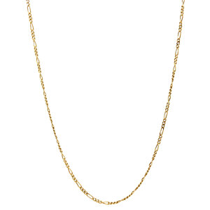 Goldene Figaro-Halskette, 42,5 cm, 14 Karat