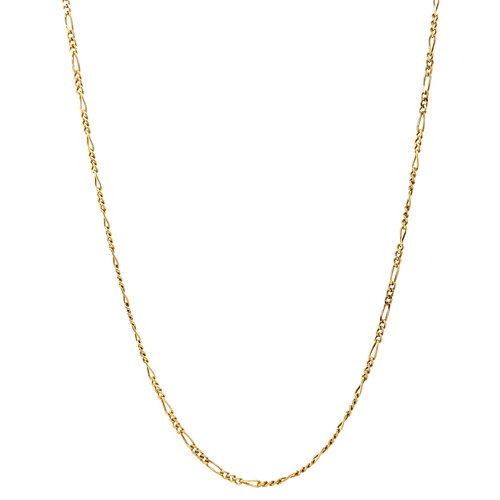 Gouden lengtecollier figaro 42.5 cm 14 krt