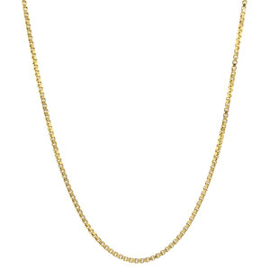 Gold Venetian length necklace 70 cm 14 crt