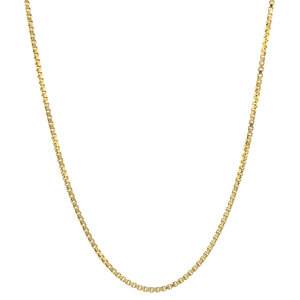 Goldene venezianische Halskette, 70 cm, 14 Karat