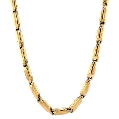 Gold fantasy necklace 52 cm 18 crt