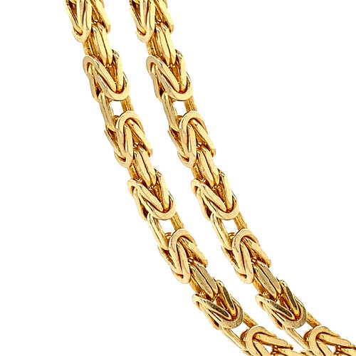 Gold king necklace 63 cm 14 crt