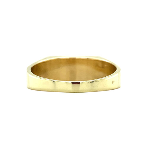 Tricolor gold men's ring 14 crt