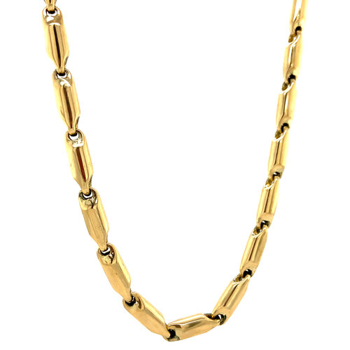 Gold fantasy necklace 52 cm 18 crt