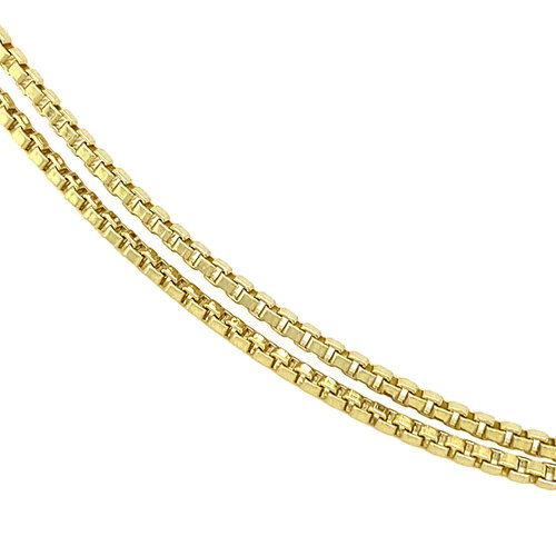 Gold Venetian length necklace 70 cm 14 crt