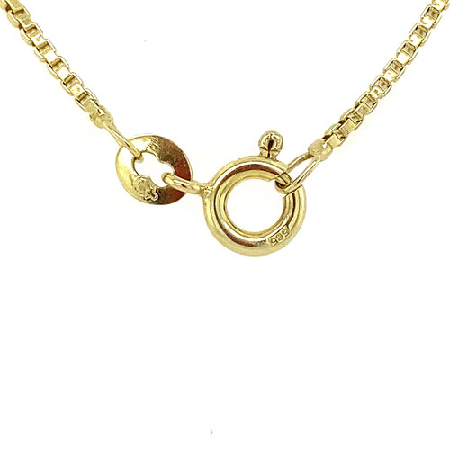 Gold Venetian length necklace 70 cm 14 crt