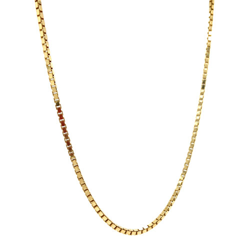 Goldene venezianische Halskette, Länge 51 cm, 14 Karat