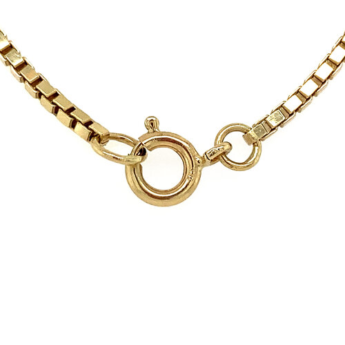 Gold Venetian length necklace 51 cm 14 crt