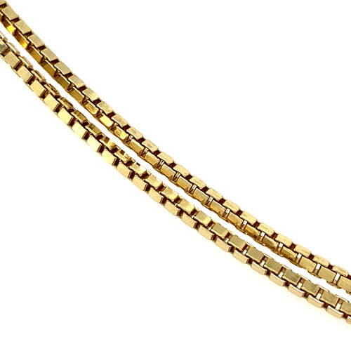 Gold Venetian length necklace 51 cm 14 crt