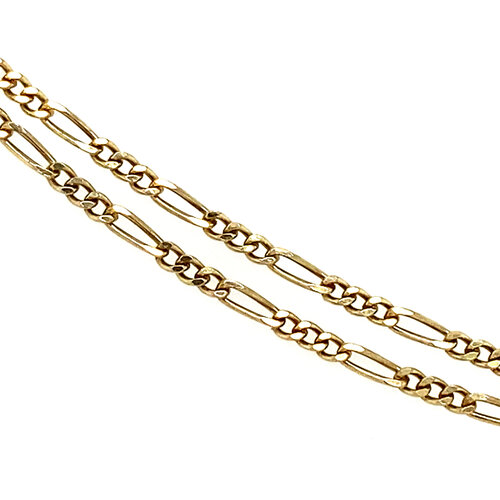 Gold length necklace figaro 42.5 cm 14 crt