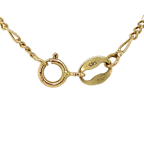 Gold length necklace figaro 42.5 cm 14 crt