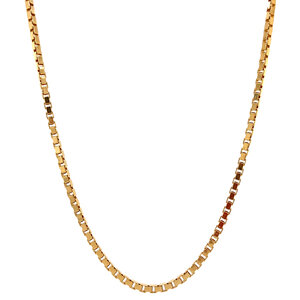 Gold Venetian length necklace 51 cm 18 crt