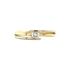 Gouden ring met diamant 18 krt