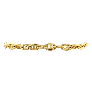 Gold coffee bean bracelet 19 cm 18 crt