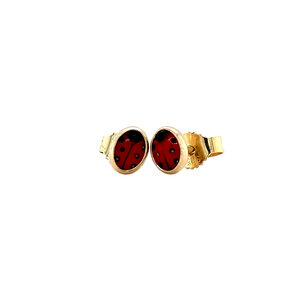 Gold children's ear studs 14 crt