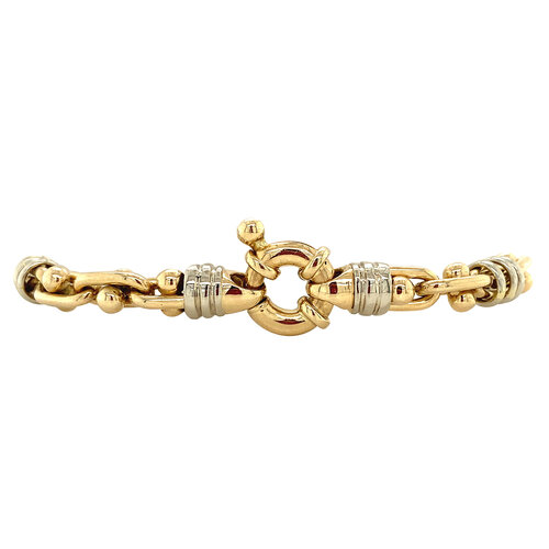 Gold fantasy bracelet 19 cm 14 crt