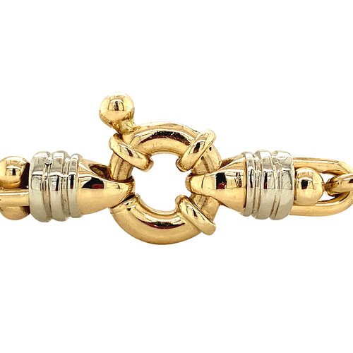 Gold fantasy bracelet 19 cm 14 crt