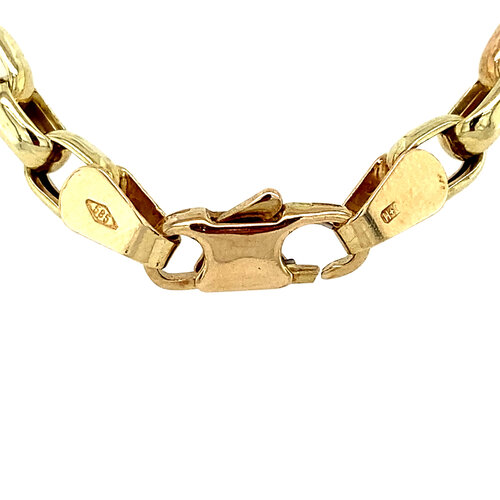 Gouden anker collier 45 cm 14 krt