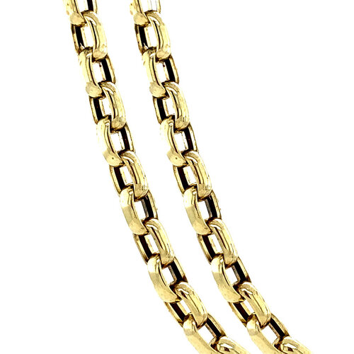 Gouden anker collier 45 cm 14 krt