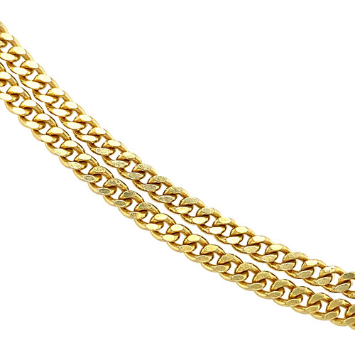 Gold length necklace gourmet 45-60 cm 14 crt
