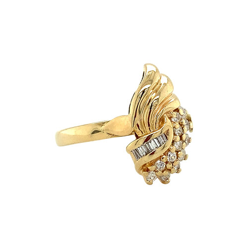 Gouden ring met diamant 14 krt