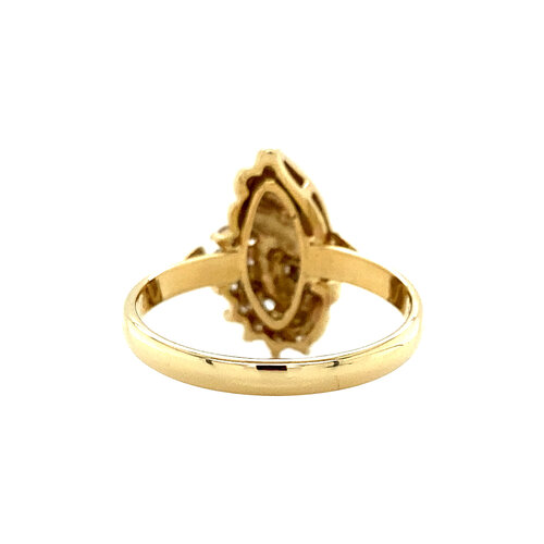 Gold ring with diamond 14 crt