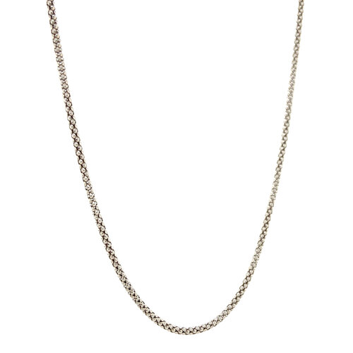 Diabomba-Halskette aus Weißgold, 41 cm, 18 Karat
